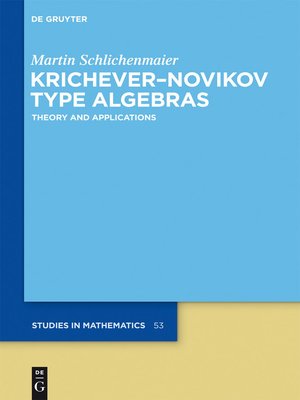 cover image of Krichever–Novikov Type Algebras